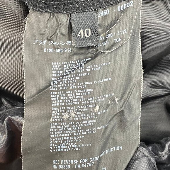 Prada Black/Green Hooded Quarter Zip Dress | Made in Italy - Picture 8 of 9